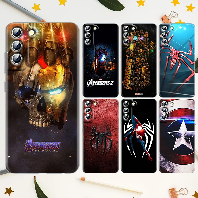 

Marvel Avengers Art Logo For Samsung Galaxy S22 S21 S20 FE Ultra Pro Lite S10 S10E S9 S8 Plus S7 Edge Transparent Phone Case