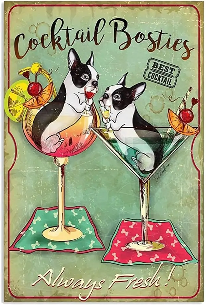 Креативная жестяная вывеска для коктейлей «всегда свежие собаки», забавная новинка, металлическая вывеска в стиле ретро, настенный Декор для дома, бара, ресторана