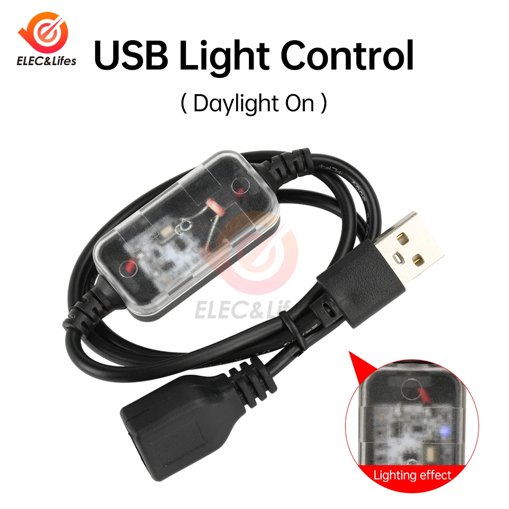 

3,7 В-24 В постоянного тока, USB-датчик с управлением светом, день/ночь, автоматически превращается на датчике освещения, подходит для коридоров, световая полоса