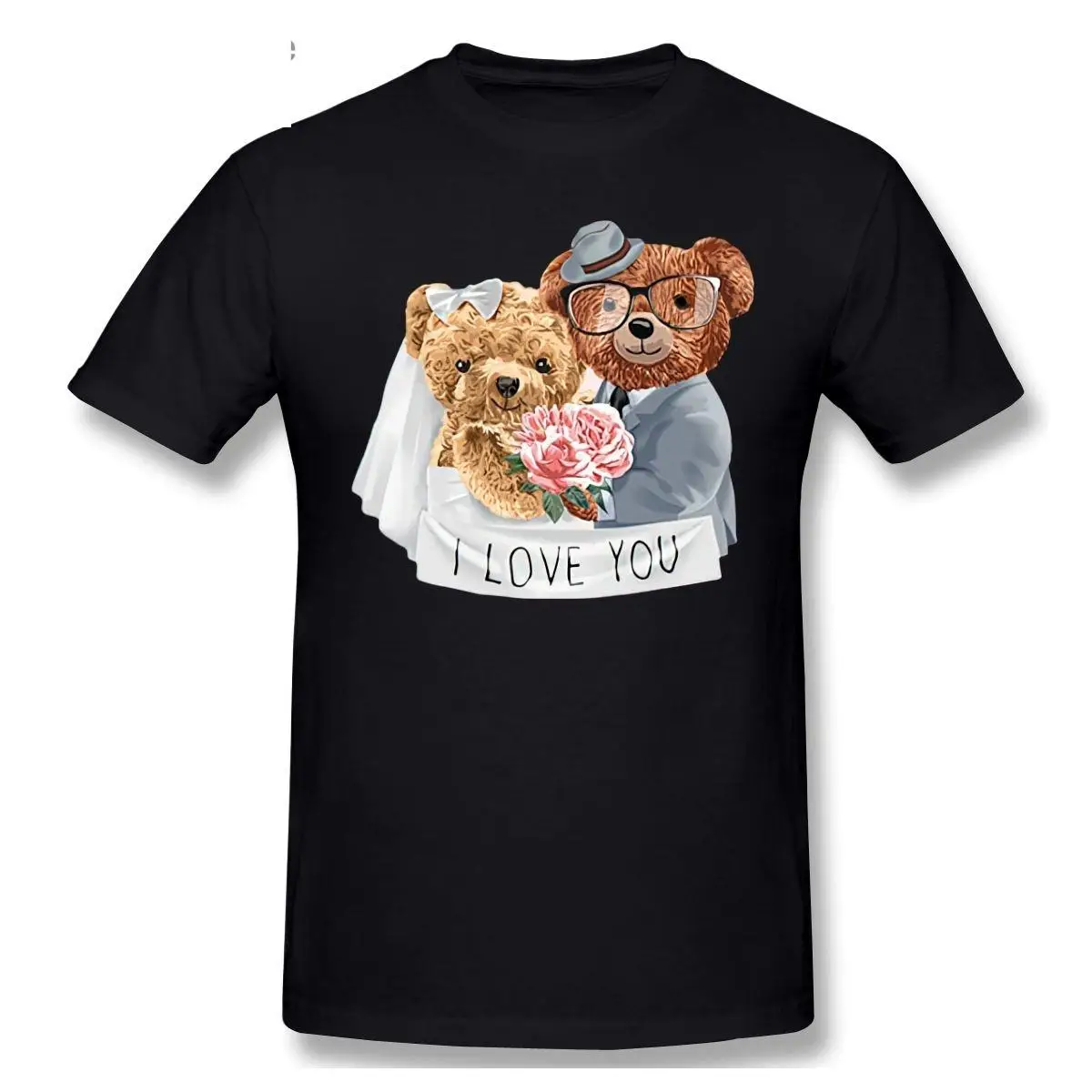 

Футболка с надписью «I LOVE YOU Couple Teddy Bear»