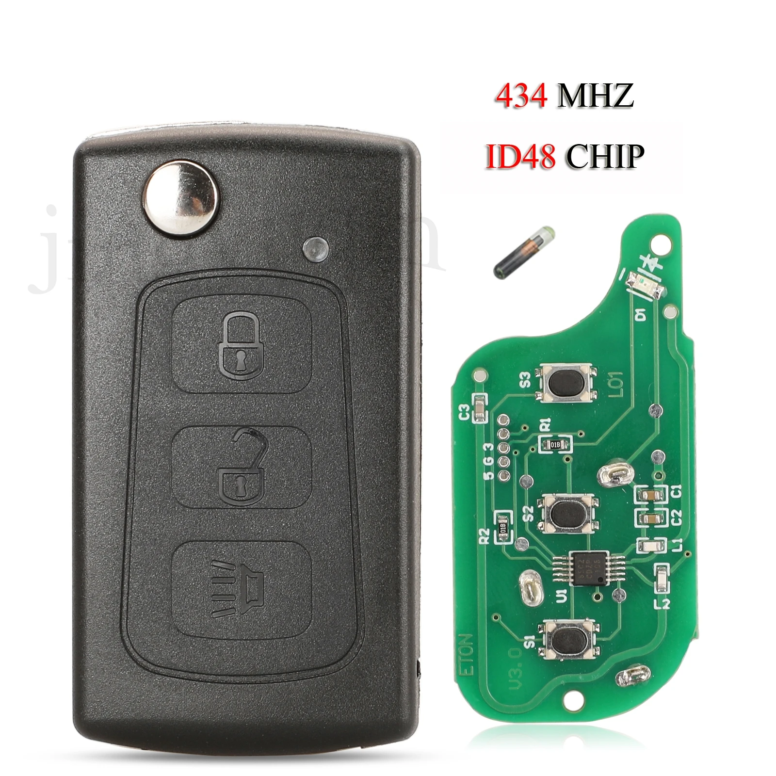 

Складной смарт-ключ для автомобиля jingyuqin для Great Wall Haval Hover H3 H5 3 кнопки 434 МГц ID48 чип