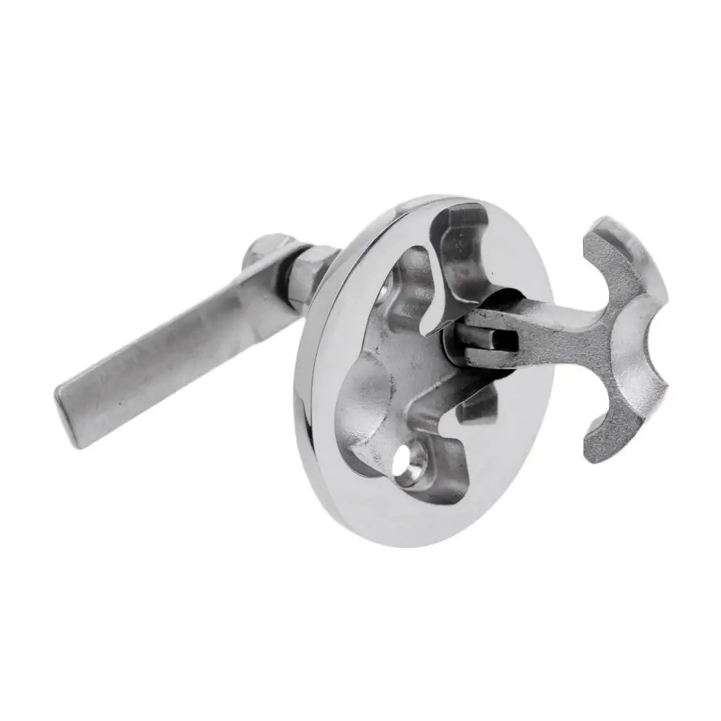 

2 Flush Pull Latch for Marine Boat Deck Doors - Non-Locking Silver
