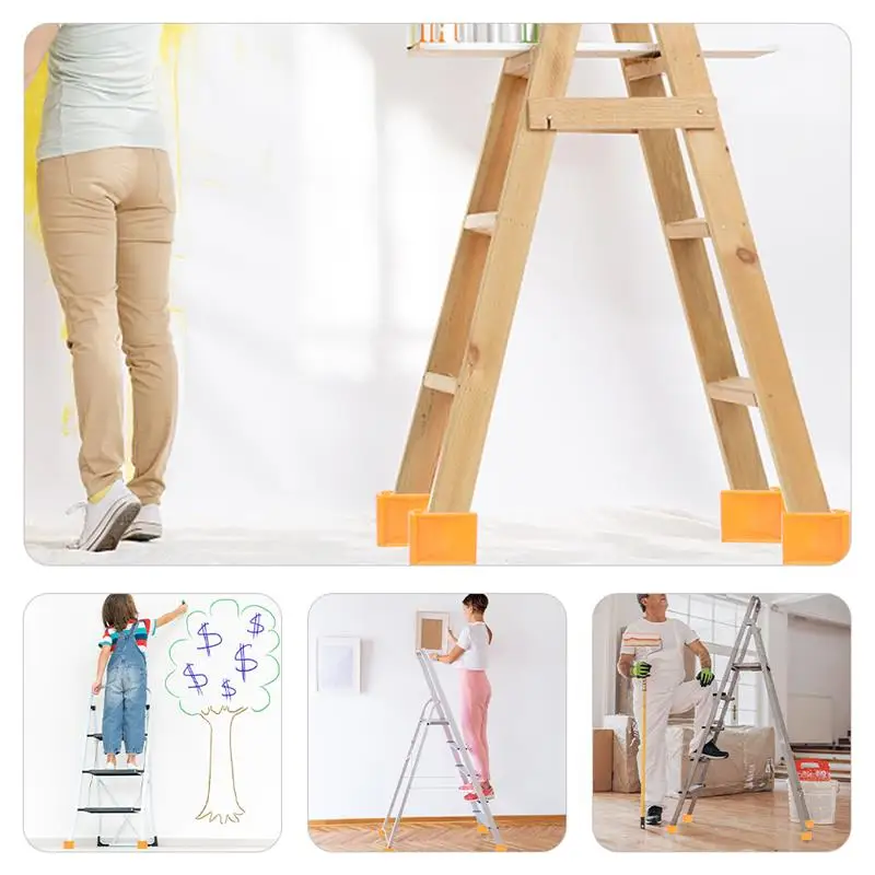 4 шт. напольный коврик ступенчатая лестница ножки нескользящий чехол бытовые