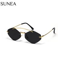 women sunglasses fashion rhombus sunglass double bridge sun glasses retro uv400 ocean lens shades diamond cut edges eyewear