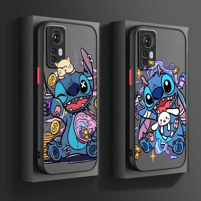 

Love Stitch Lilo Angel For Xiaomi Mi 13 12 12S 12T 12X 11 11T 10 9T Lite Pro Ultra Frosted Translucent Hard Phone Case Fundas