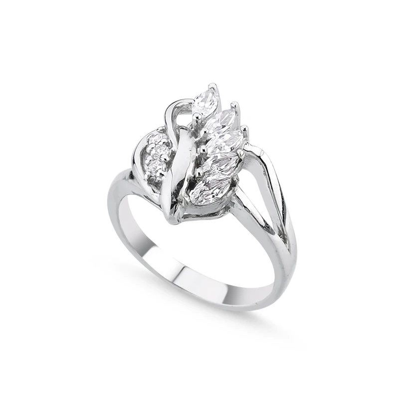 

Серебряное 925 пробы кольцо из циркония