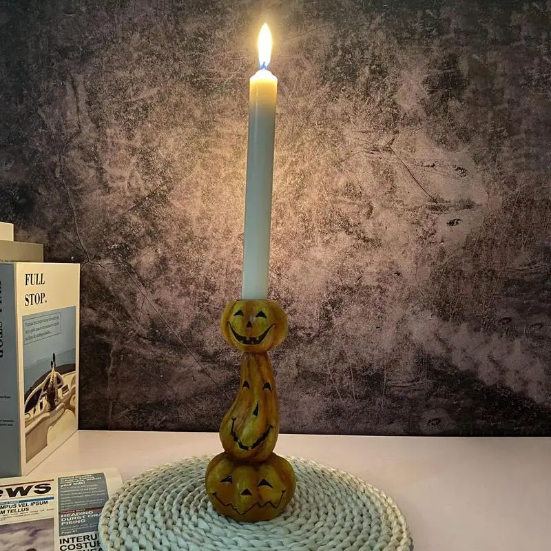 Portable Table Centerpieces Decorative Candlesticks Halloween Pumpkin Candlestick For Indoor Outdoor
