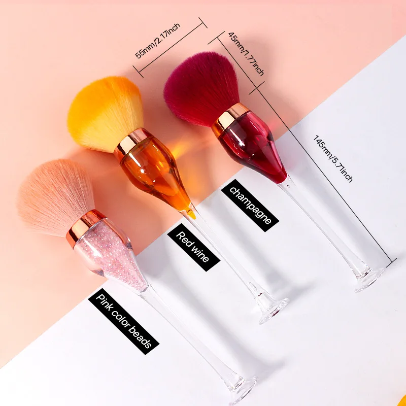 Кисть для пудры XJING Рассыпчатая кисть с винным бокалом Профессиональная мягкая