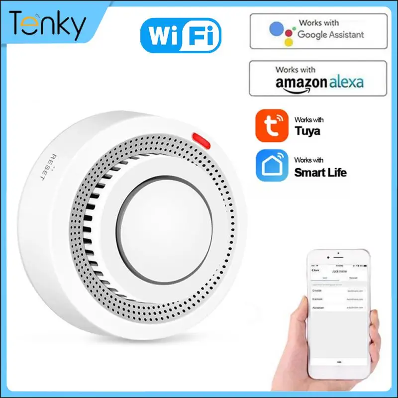 

TUYA Smart Life WiFi Smoke Smoke Detection Sensor Wireless Fire Protection Home Security Alarm APP Remote Control Detector