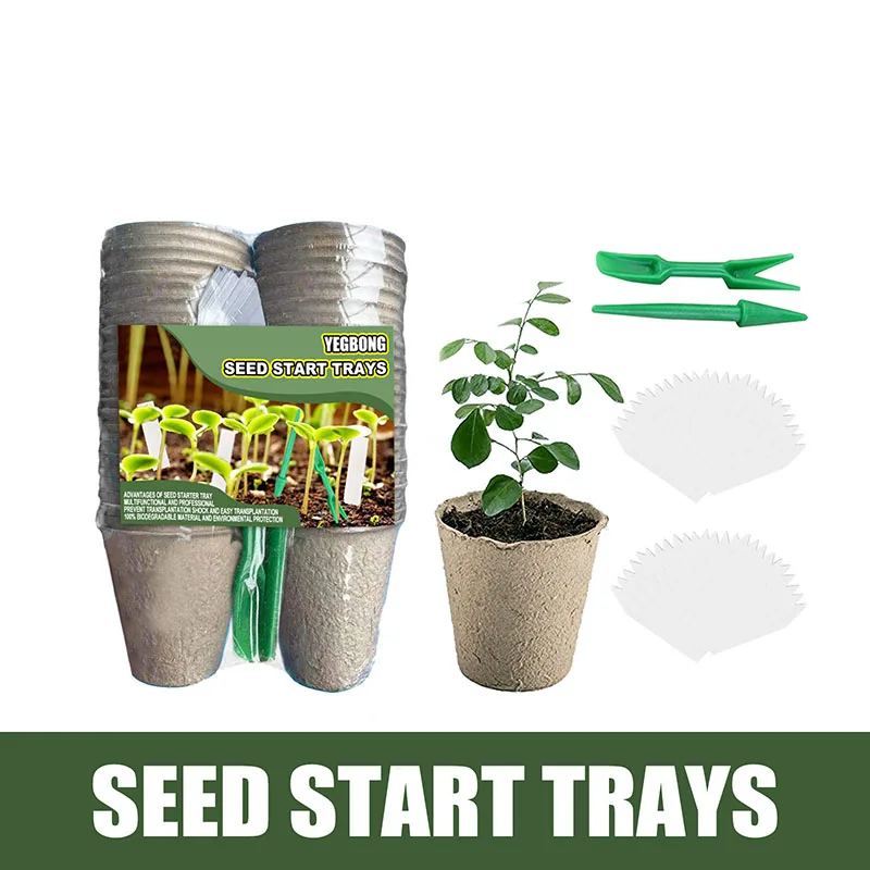 

Round Flowerpot Succulent Flowerpot Seedling Cup Seedling Cup Straight Pulp Molded Flowerpot Degradable Grow Box Plant Pots