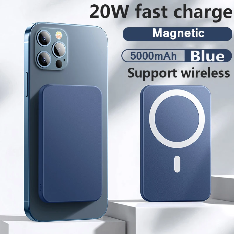 

2022 15W Portable Magnetic Wireless Power Bank NEW Fast Charger For iPhone 12 13 Pro Max 10000mAh Mobile Phone External Battery