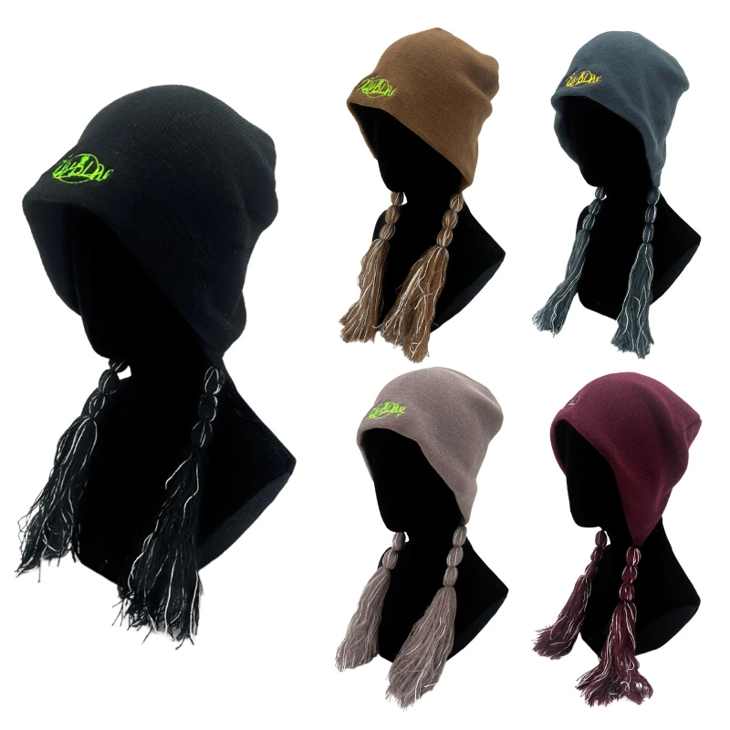 

Разноцветная вязаная шапка, эластичная ветрозащитная шапка с узором и вышивкой, зимние велосипедные лыжные принадлежности