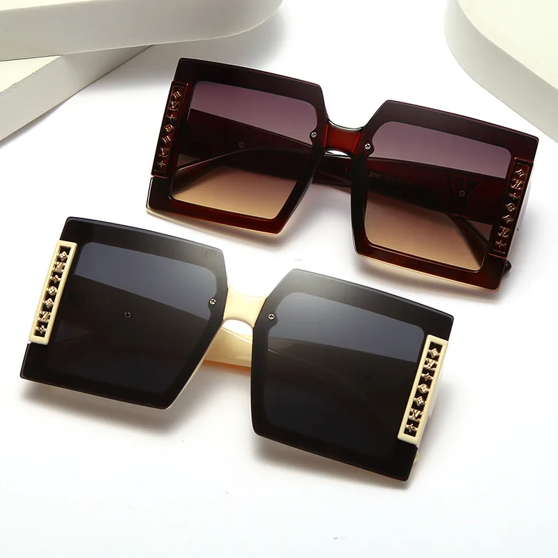 

2021 Frame High Picture Color Round Fashion Big Face New European And American Sunglasses Sunglasses