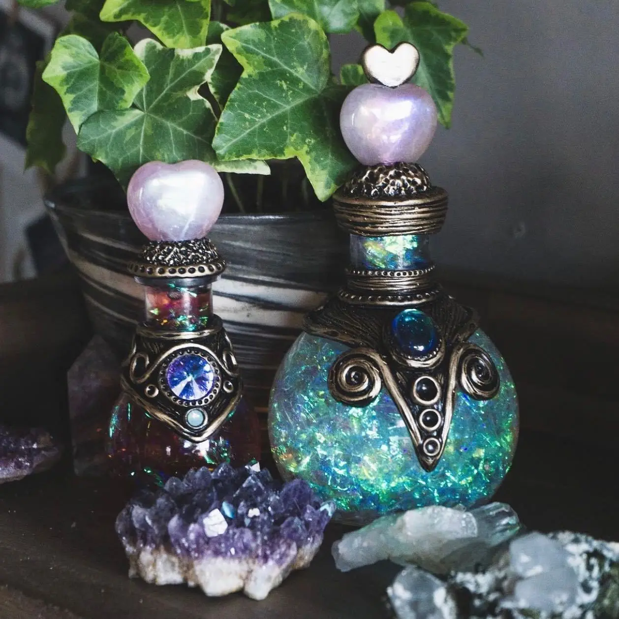 

Creative Mermaid Aura Moon Magic Potion Desktop Decoration Magic Potion Elves Treasure Antidote Bottle Sample Vial Home Decor