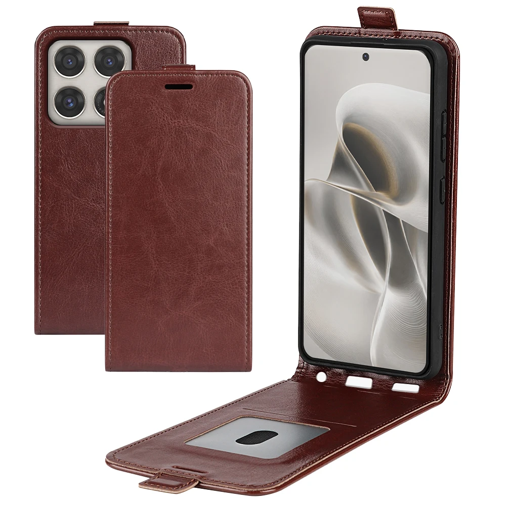 Фото Для MOTOROLA MOTO Edge 70 Pro: Вертикальный кожаный чехол-книжка класса люкс в стиле ретро, 360-градусная защита, чехол-книжка для телефона MOTO Edge70 Pro, сумки и чехлы №2