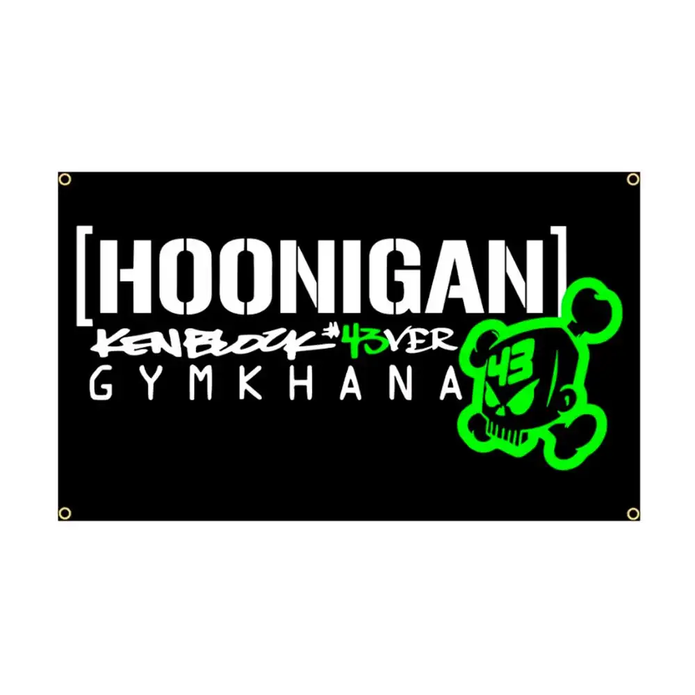 Фото Флаг гоночного автомобиля HNGs 60x90см/90x150см, баннер H-HooniganS, гобелен, украшение для гаража или улицы для автолюбителей. №3