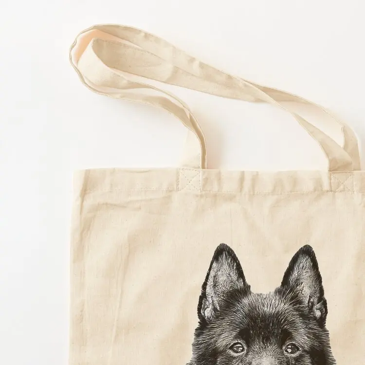 Фото Сумка-шоппер Schipperke Cute Black Dog с логотипом, женская сумка для пляжа №3