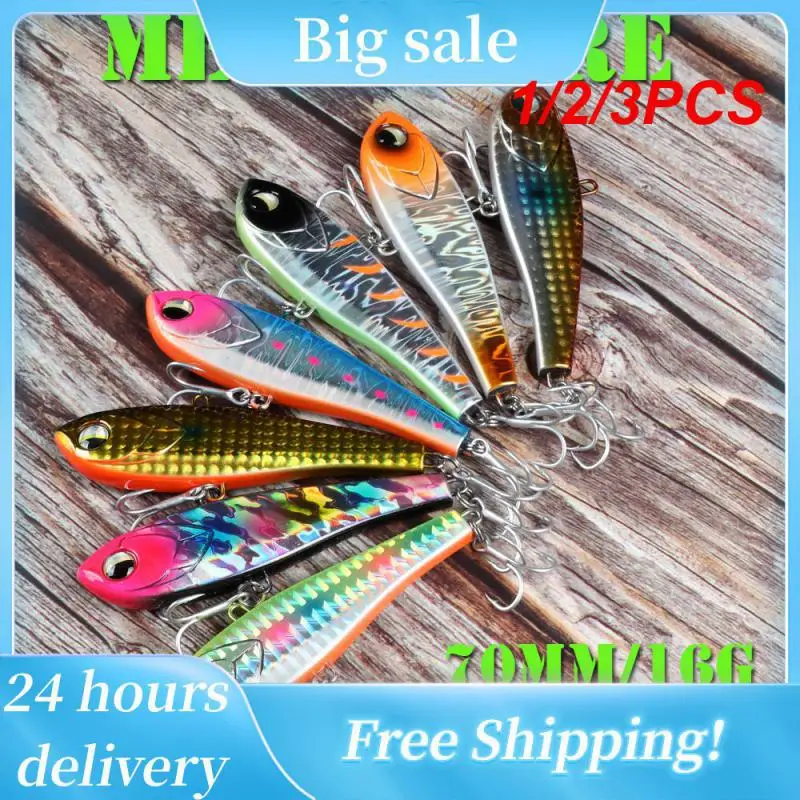 

1/2/3PCS 70mm/90mm Vibration Sinking Lures Winter Fishing Lure Lipless VIB fishing lure Wobbler Ice Balance Fishing for pike