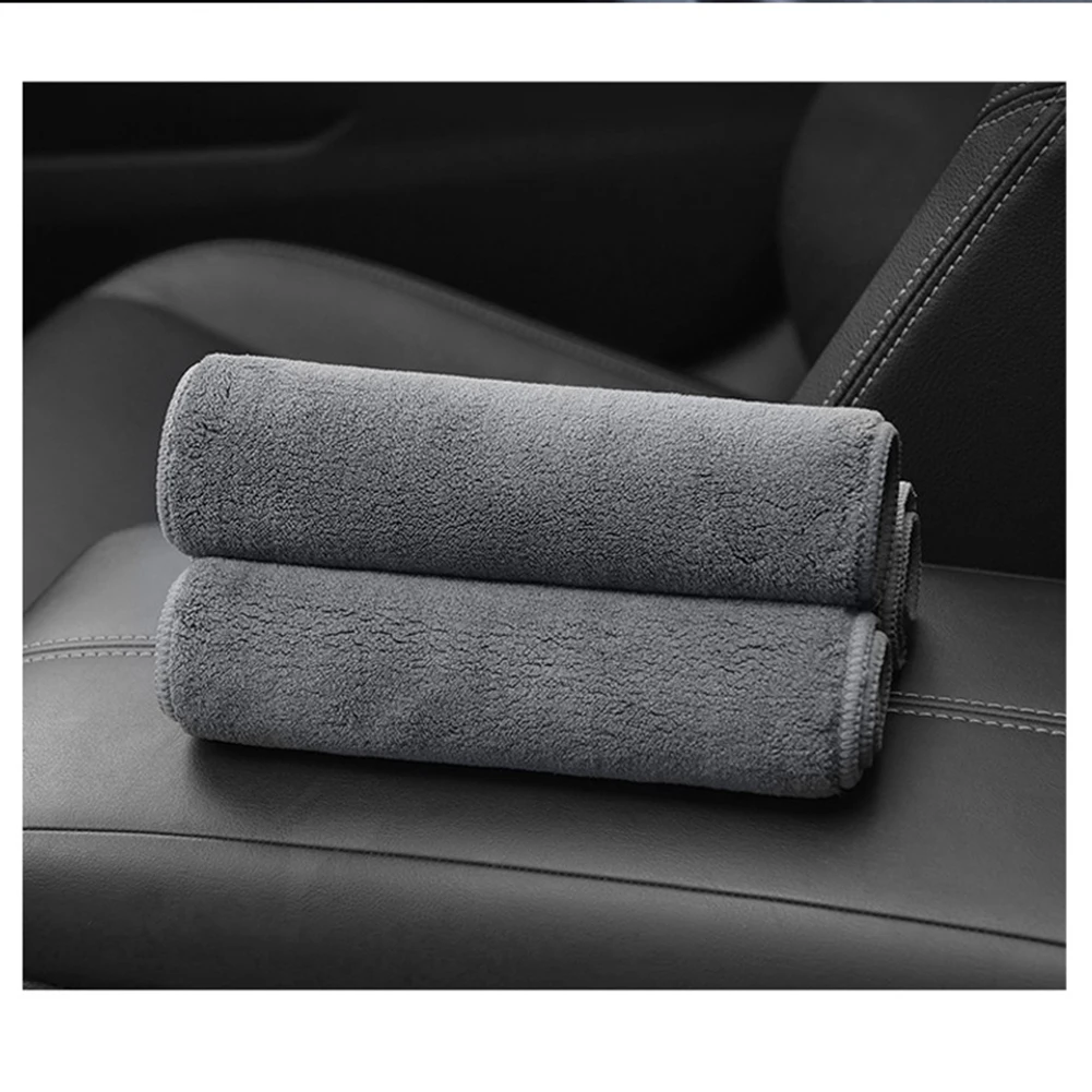 

Car Washing Cloth Towel Double-sided Fleece Towel Suede Wipe Moldproof Replacement Auto Towel Thickened Coral Fleece Gray