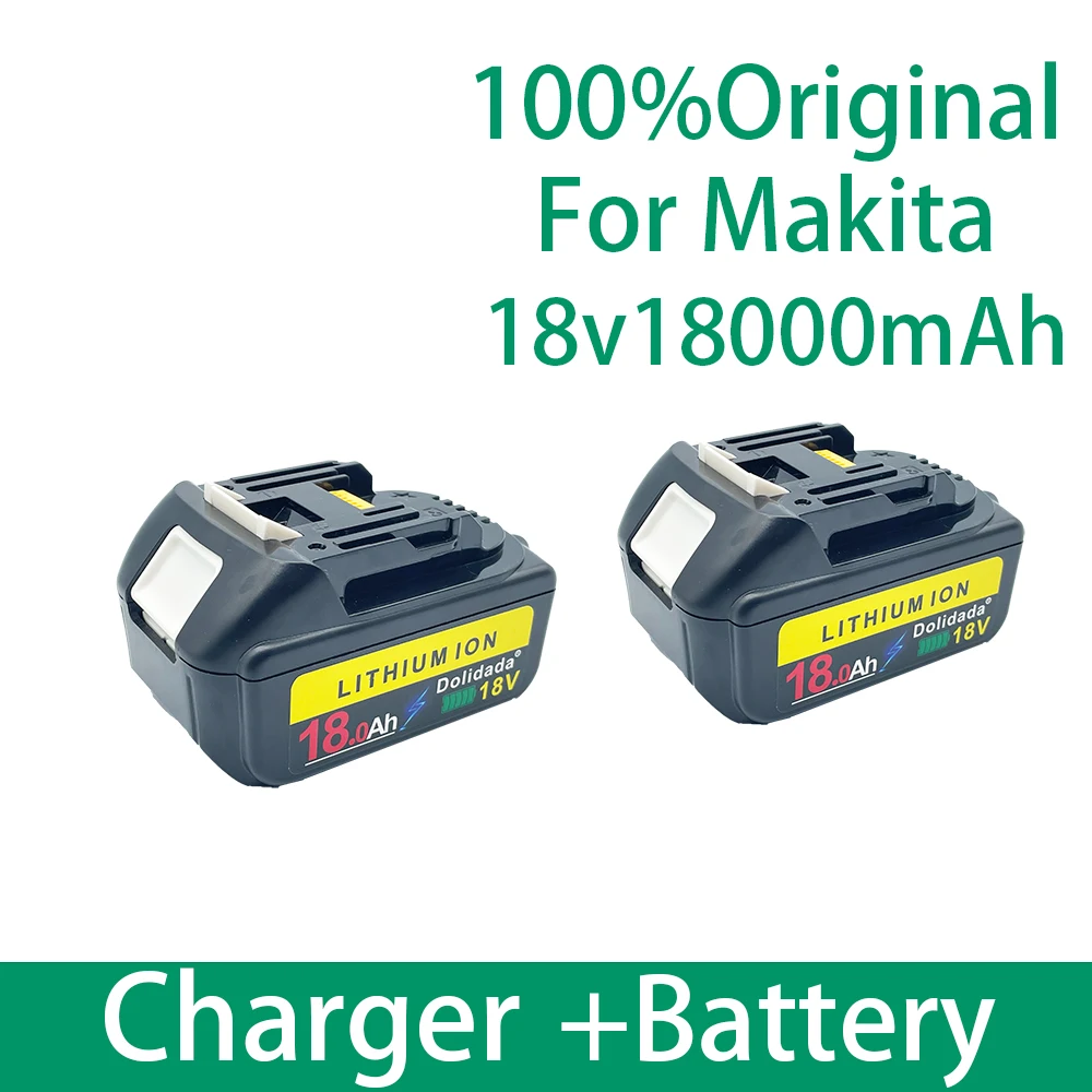 BL1860 Rechargeable Battery 18 V 18000mAh Lithium ion for Makita 18v BL1840 BL1850 BL1830 BL1860B LXT 400+charger | Электроника