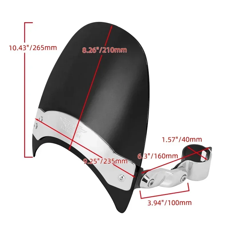 Аксессуары для мотоциклов лобовое стекло черный хромированный козырек Harley Sportster