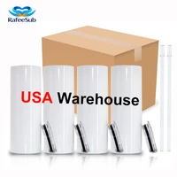 wholesale 20oz double wall vaccum insulated stainless steel water cup sublimation blanks skinny tumbler with slid lid and straw