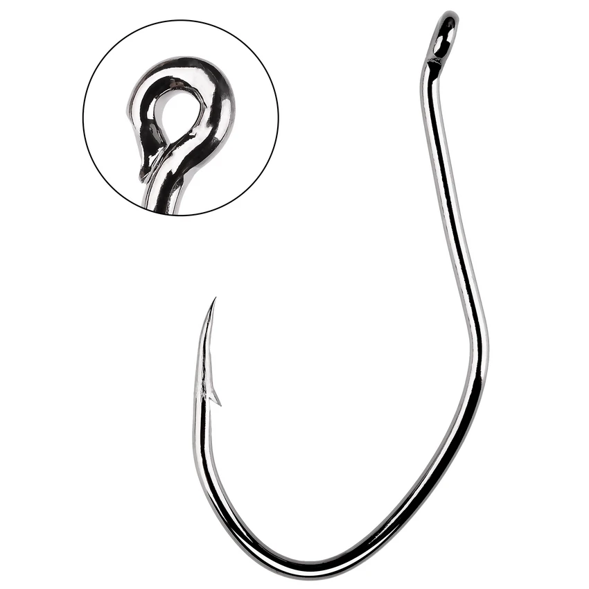 

Catfish Hook 100pcs/pack High-Carbon Steel Fishing Hook 10#-6/0# Very Sharp Hook Barbed Catfish Hooks Fishing Tackle