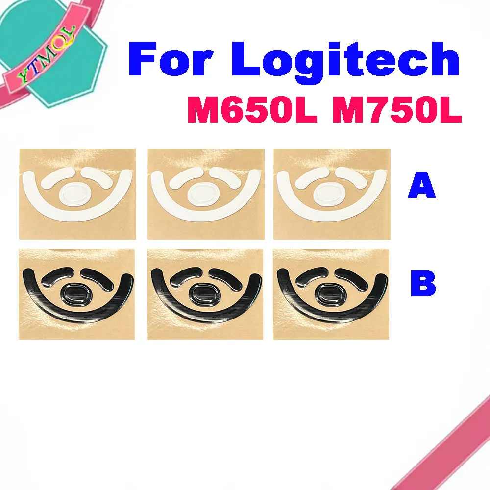 

Hot sale 2-10set Mouse Feet Skates Pads For Logitech M650L M750L wireless Mouse White Black Anti skid sticker Connector