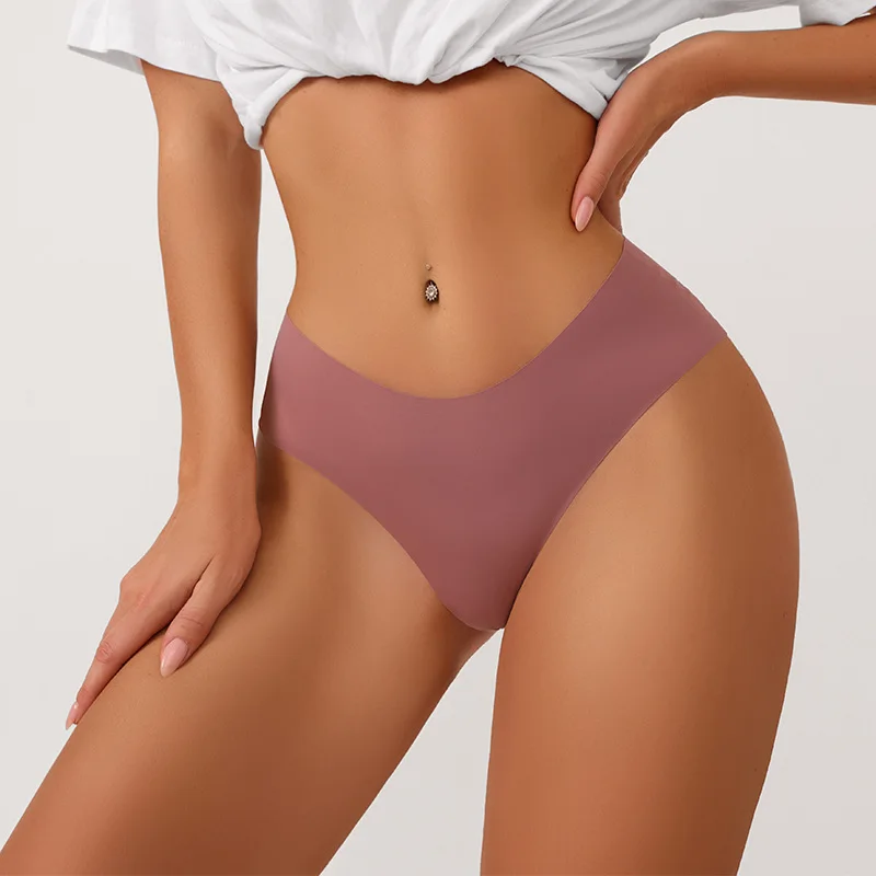 

Женское Бесшовное нижнее белье из вискозы, Трусы из чистого хлопка со средней посадкой, дышащие быстросохнущие спортивные трусы, цельное ни...