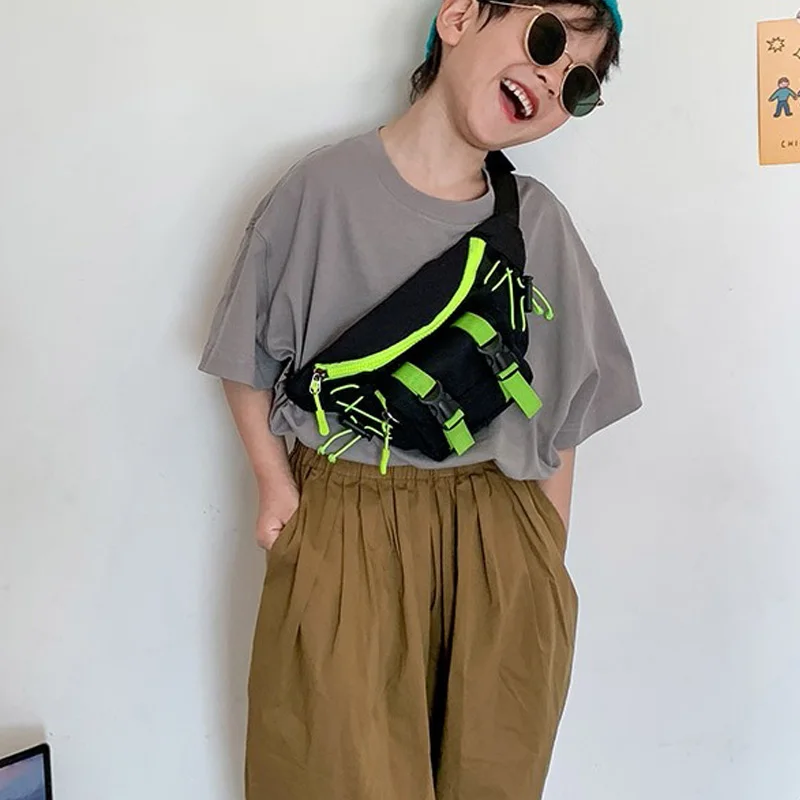 

Children's Mini Waist Bag Casual Denim Fanny Pack for Kids Shoulder Crossbody Chest Belt Bag Boys Girls Banana Pillow Waist Pack