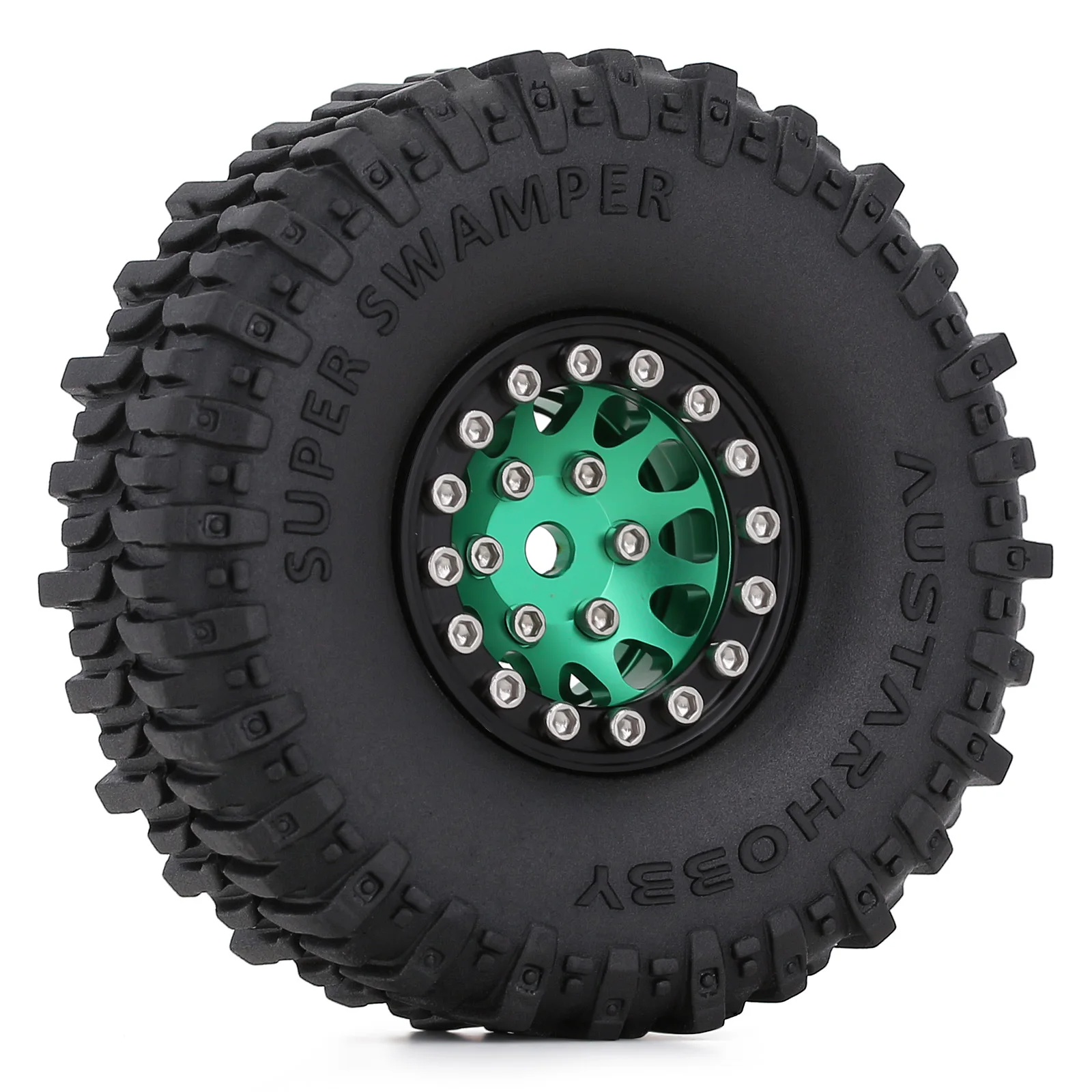 4PCS 60*20mm Mud Rubber Tires&amp1.0&quot CNC Beadlock Wheel Rims Set for 1/24 RC Crawler Car Axial SCX24 FMS Enduro24 (W1049-T2430) - купить