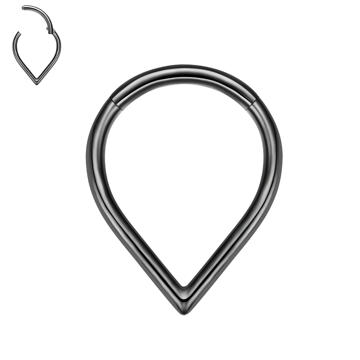 

VOJO G23 Titanium Teardrop Septum Ring Daith Piercing Earrings Jewelry Tragus Helix Nose Rings Cartilage for Men Women Girls