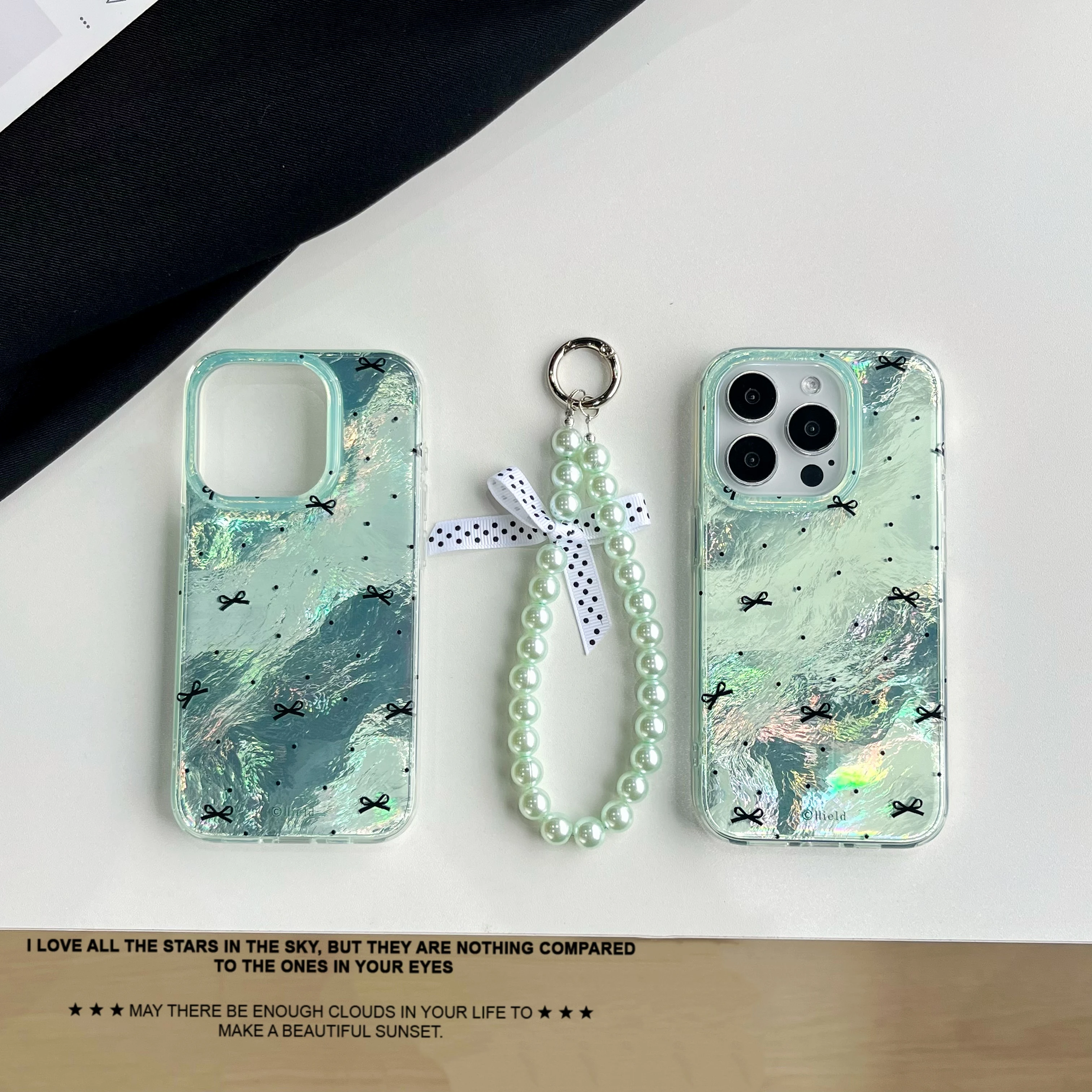 Чехол для телефона в Корейском стиле с изображением мятной бумаги бусинами и