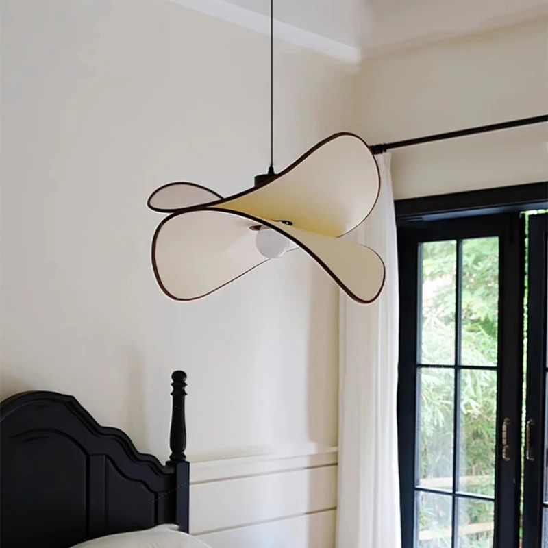 Кремовый стиль искусственная японская настольная Подвесная лампа для гостиной