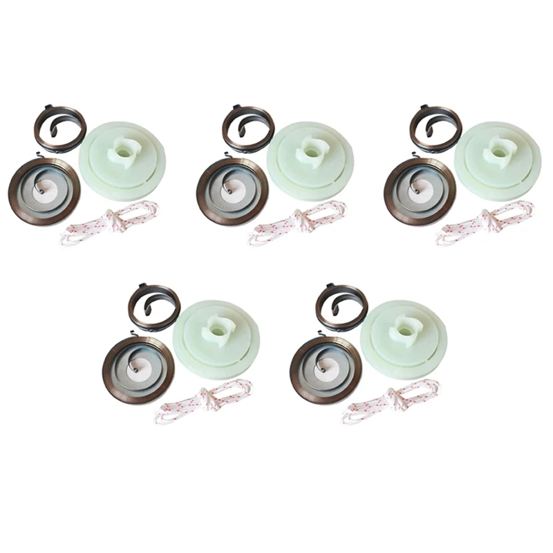 5X 5200 5800 52Cc 58Cc For Chinese Chainsaw Easy Starter Recoil Spring Pulley Rope Repair Kit Gas Saws