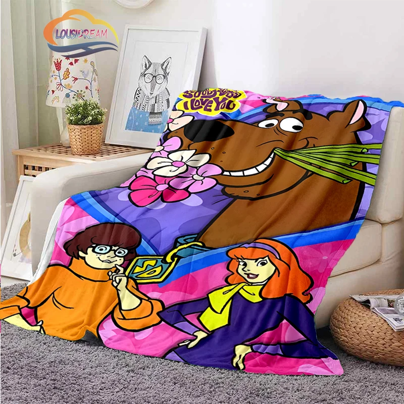 

3D Print Fashionable Talking Big Dan Dog Animal Blanket Cartoon Dog Scooby All-Season Warm Soft Cozy Blanket for Adults Kids
