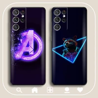 marvel the avengers iron man phone case for samsung galaxy s22 s21 s20 ultra fe 5g s22 s10 10e s9 plus soft coque back black