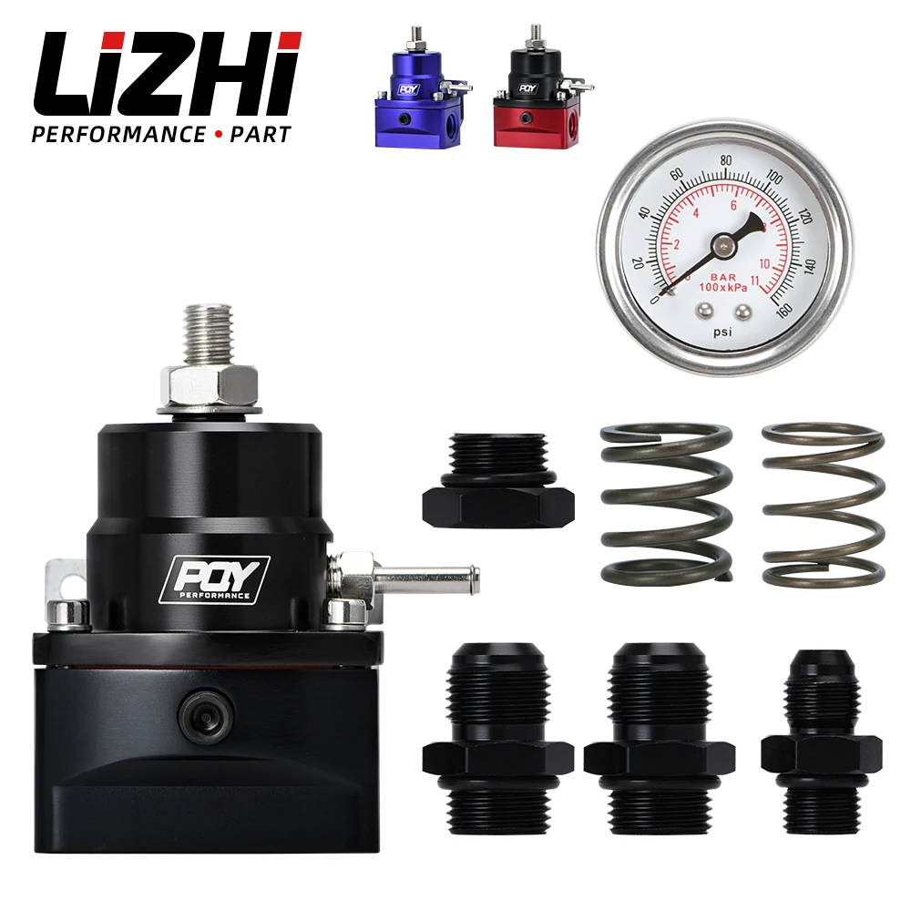 Универсальный алюминиевый регулятор давления топлива AN8 с подачей и возвратной