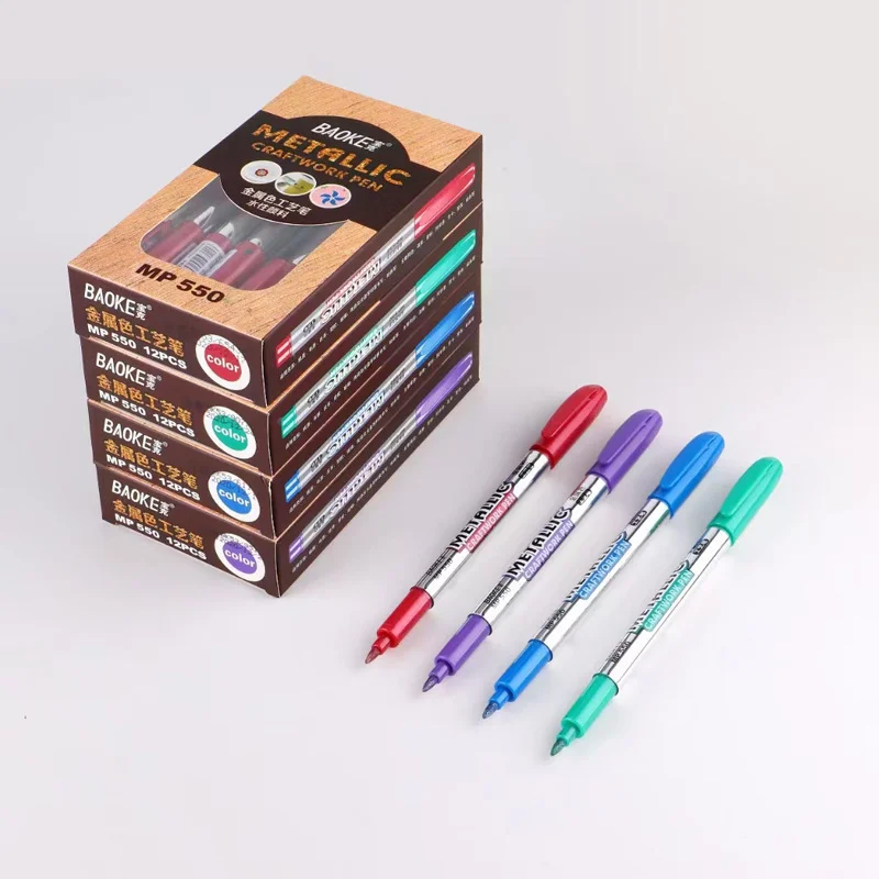 2 шт. Золотой серебряный металлический ручка для подписи DIY тега Фотоальбом Scrapbooking для вечеринки День рождения Бэби-шауэр Свадебное украшение.