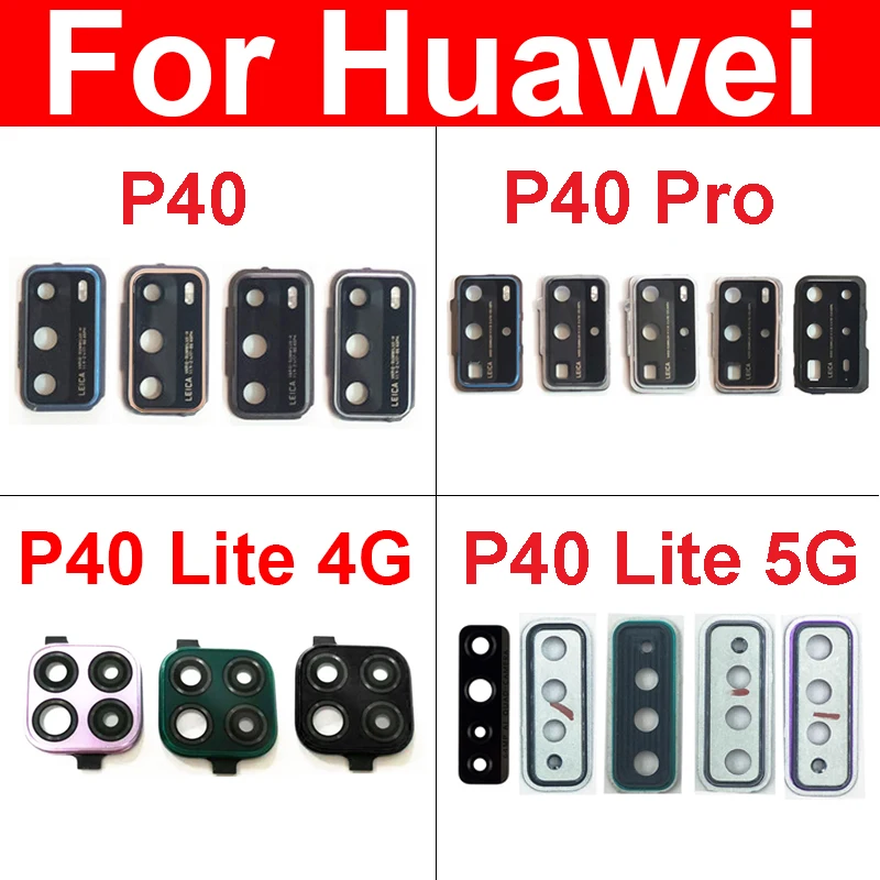 

Задняя камера стеклянная линза для Huawei P40 Pro Lite 5G Задняя камера держатель со стеклянной крышкой объектива Рамка Запасные Запчасти