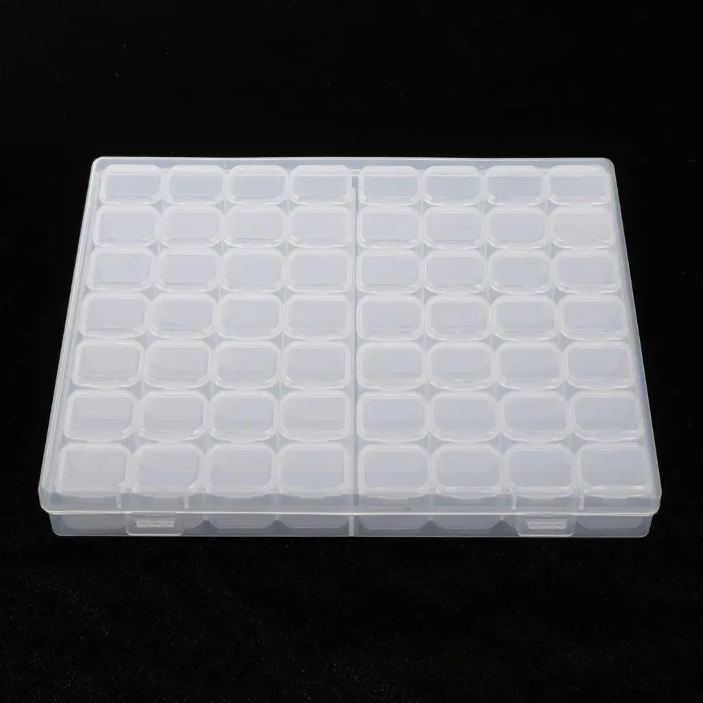 

1 Box/50pcs Clear Storage Box Jewelry Nail Art Pill Beads Mini Storage Case