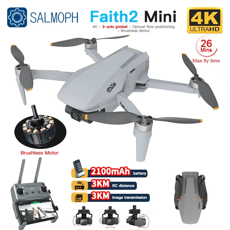 

Mini Foldable Brushless Motor GPS Drone C-FLY Faith2 4K Professional With HD Camera 5GWifi 3-Axis Gimbal 240G Dron RC Quadcopter