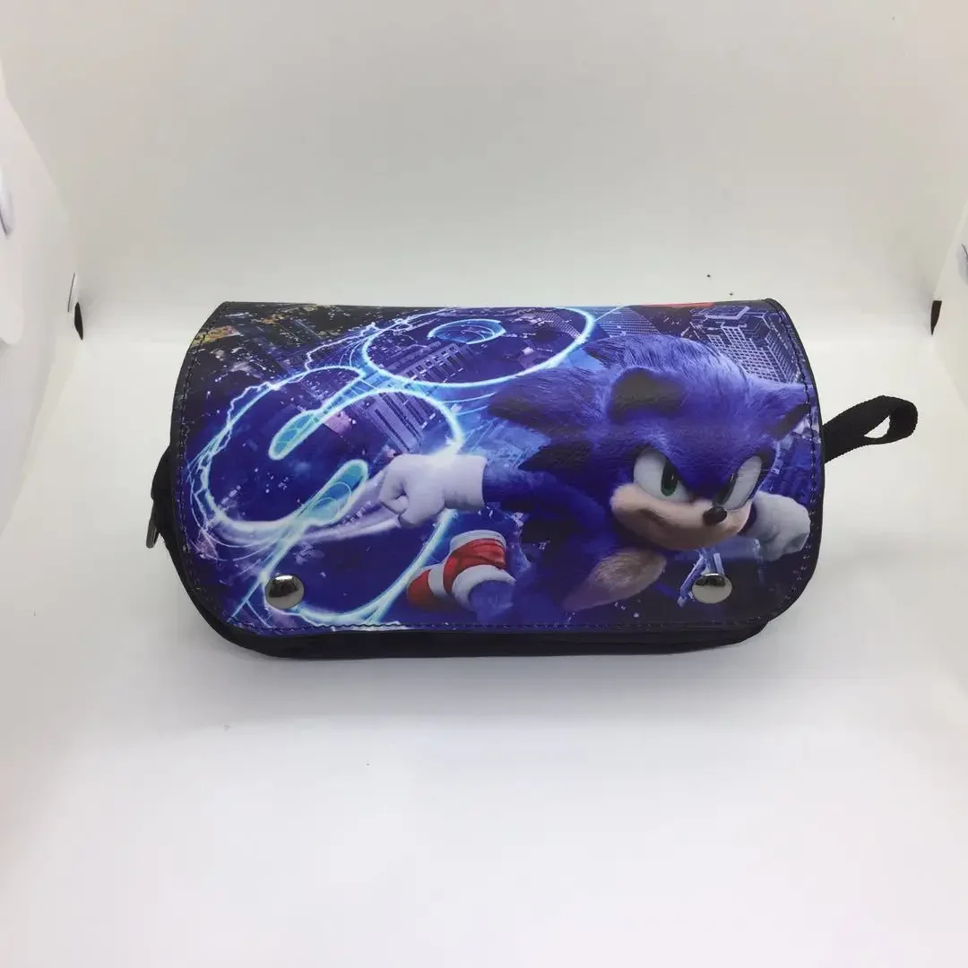 Фото Пенал Sonic с персонажами аниме, на молнии, для школьников, подарок для мальчиков №3