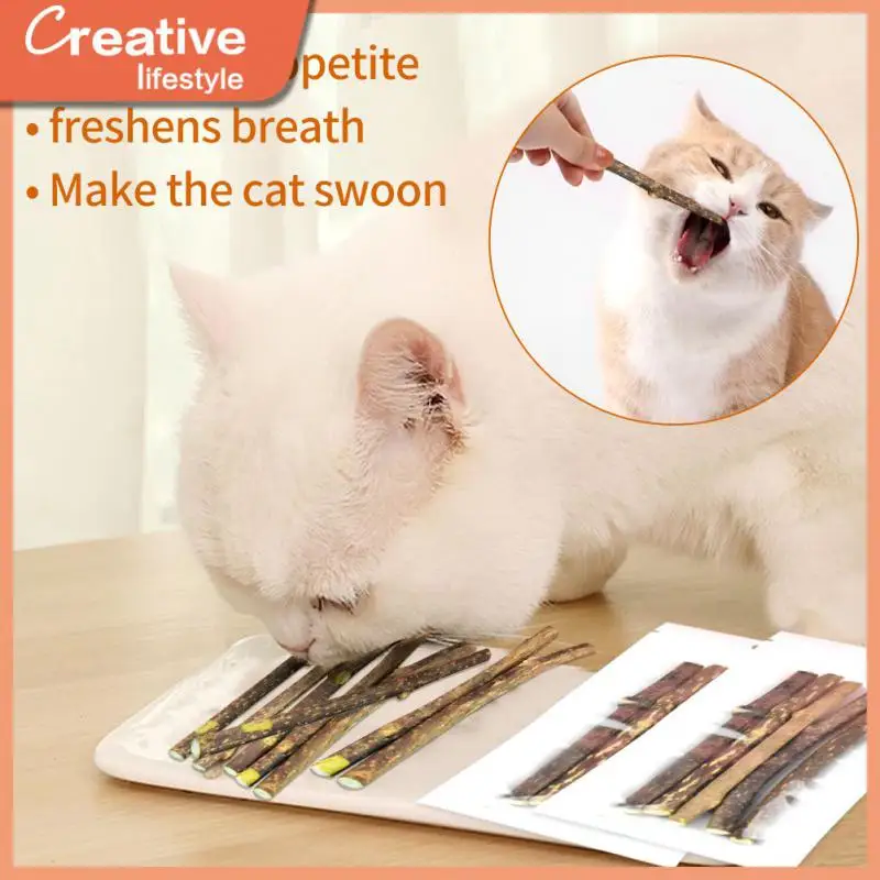 

No Additives Cat Snacks Sticks Improve Appetite Cat Molar Stick Clean Teeth Natural Plants Cats Chew Toys Cat Cleaning Teeth