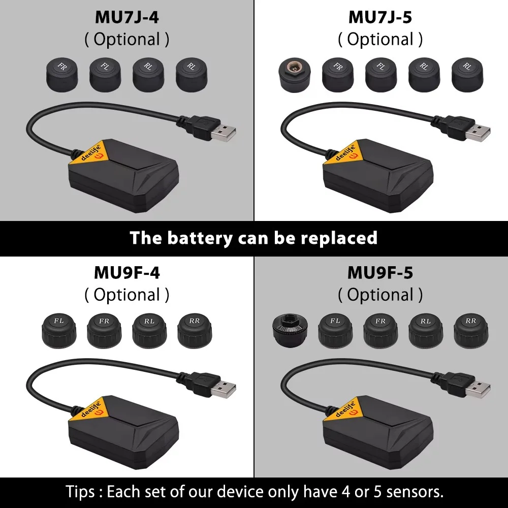 

Deelife Android TPMS для автомобильного радио DVD-плеер Система контроля давления в шинах Запасная шина Внутренний внешний датчик USB TMPS