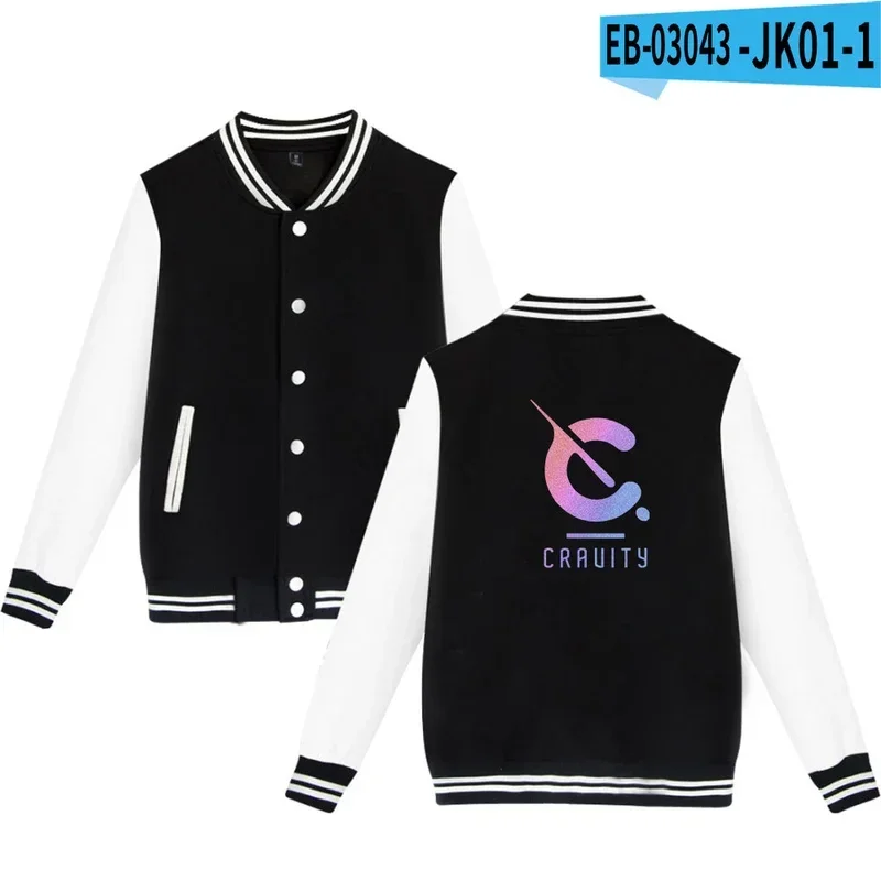 Мужская/Женская бейсбольная куртка с длинным рукавом и пуговицами