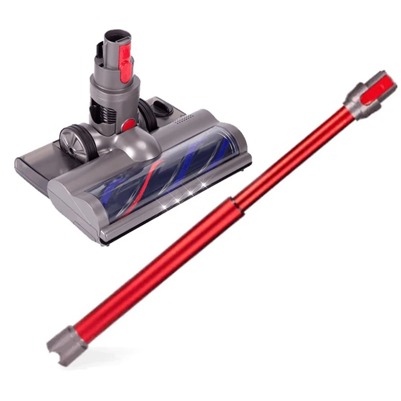 

Electric Floor Head For Dyson V7 V8 V10 V11 Vacuum Cleaner Parts Turbo Brush Rollerhead With Led Lights& Telescopic Tube