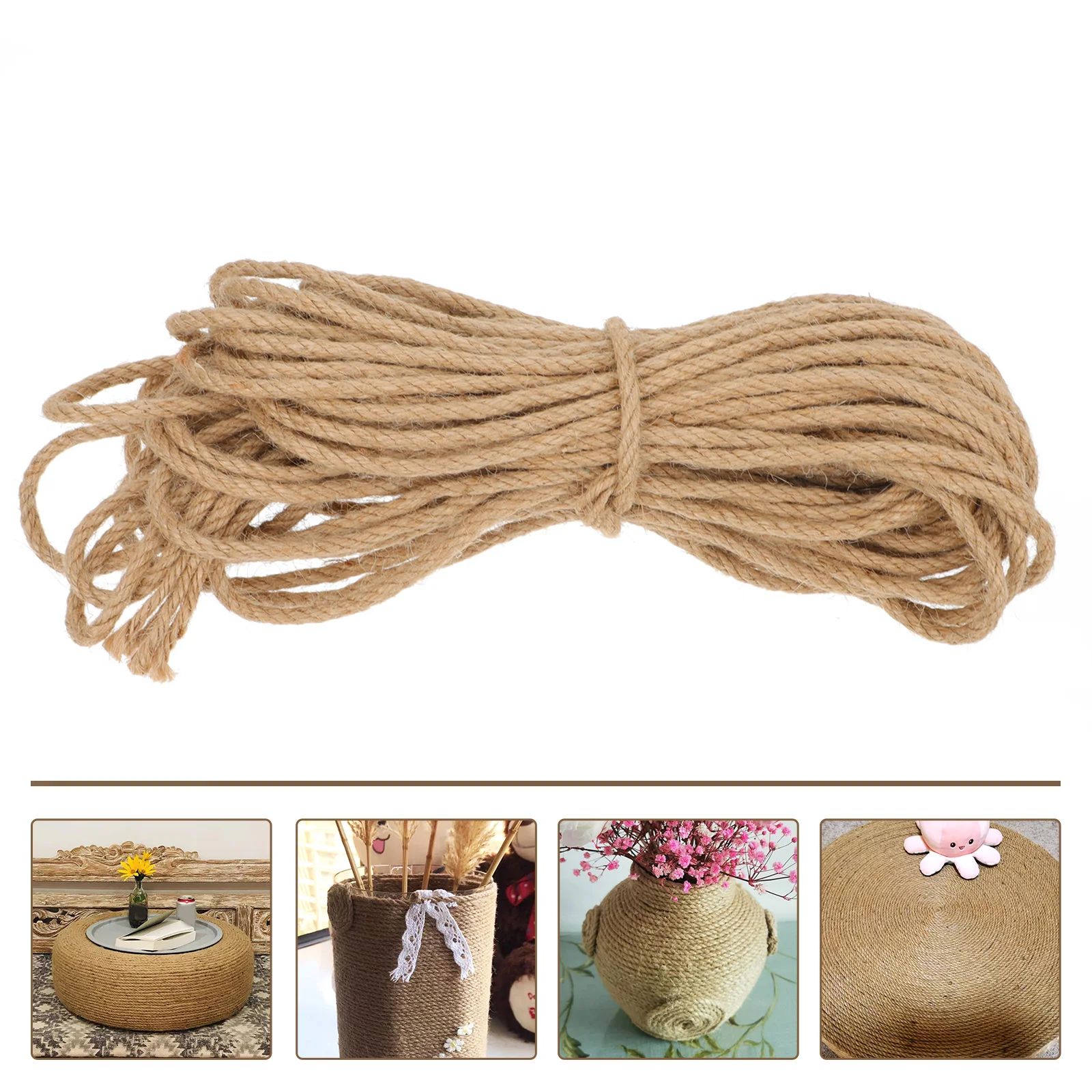 

Rope Twine String Jute Post Gift Crafts Wrapping Hanger Picture Climbing Thick Natural Bundling Ribbon Scratch Cat Duty Heavy