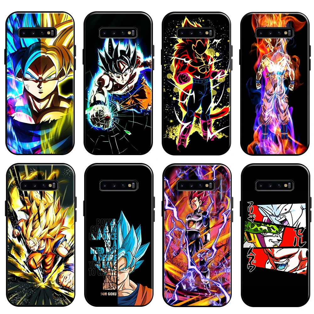 

Dragon Ball Goku For Samsung Galaxy S10 S10E S10 Lite S9 S8 Plus Galaxy S10 5G Phone Case Liquid Silicon Back Funda Black TPU