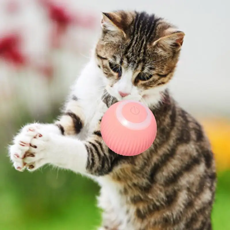 

Automatic Cat Toy Intelligent Avoidance Design Kitten Ball Toys USB Charging Automatic 360 Degree Rolling Robotic Cat Moving